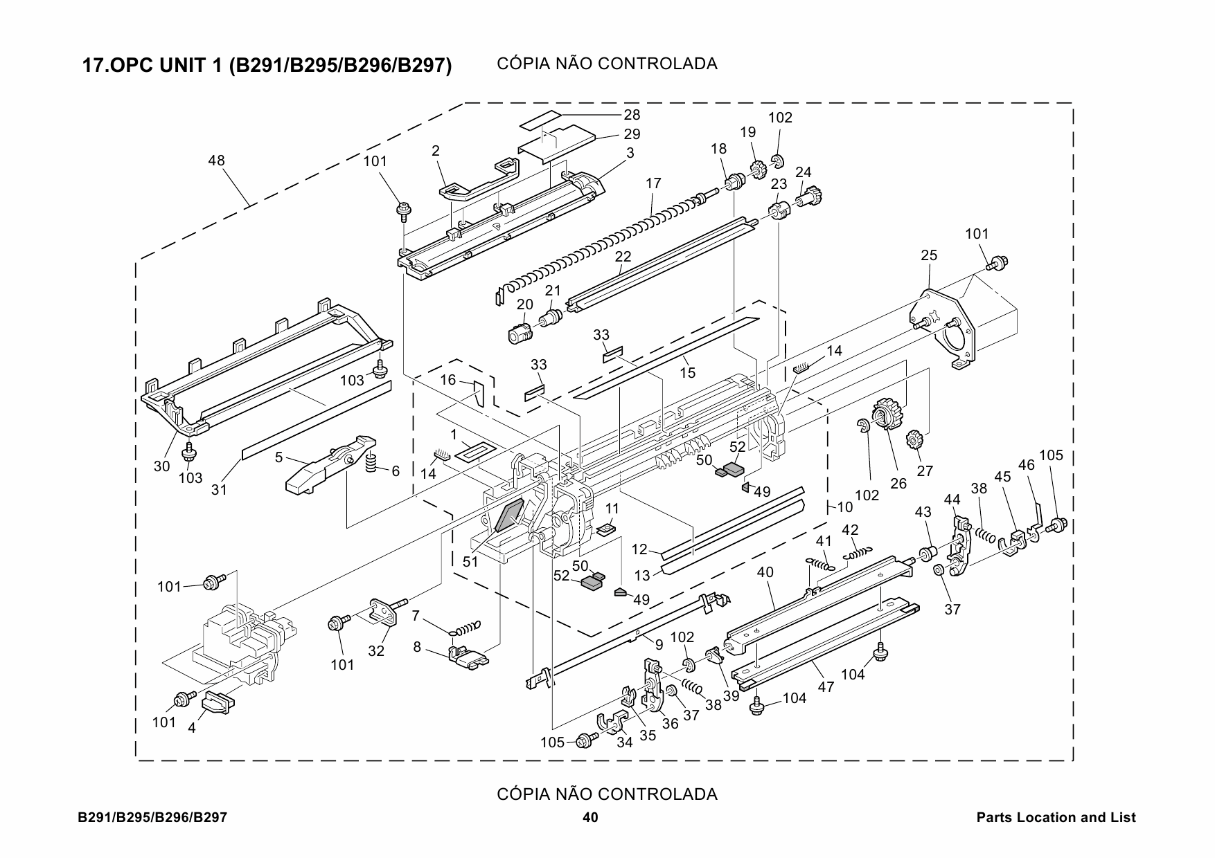 RICOH Aficio MP-3500g 4500g 3500 4500 B291 B295 B296 B297 Parts Catalog-5